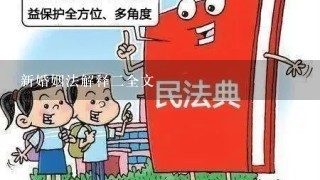 新婚姻法解释二全文