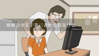 婚姻法中关于第三者的处罚是什么