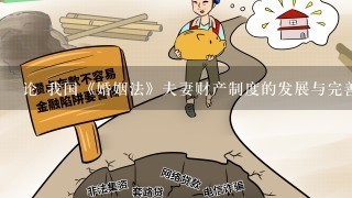 论 我国《婚姻法》夫妻财产制度的发展与完善