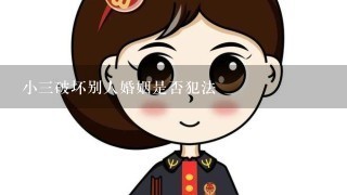 小3破坏别人婚姻是否犯法