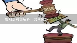 婚姻法司法解释：共同债务