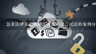 急求法律基础婚姻法或继承法、民法的案例分析论文吖~~