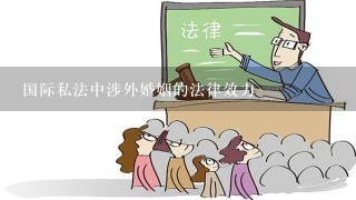 国际私法中涉外婚姻的法律效力