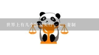 世界上有几个国家实行1夫1妻制