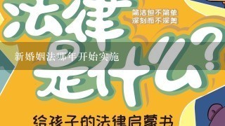 新婚姻法哪年开始实施