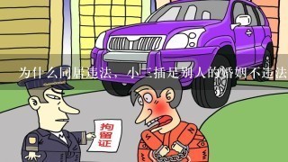 为什么同居违法，小3插足别人的婚姻不违法？