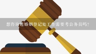 想咨询进婚姻登记处工作需要考公务员吗?