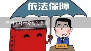 婚姻法财产分割的条款