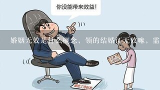 婚姻无效是什么概念，领的结婚证无效嘛，需