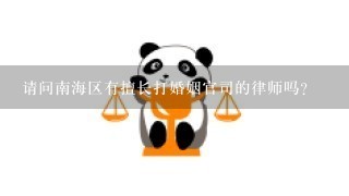 请问南海区有擅长打婚姻官司的律师吗？