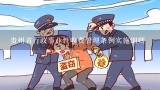 贵州省行政事业性收费管理条例实施细则