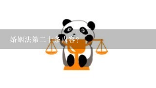 婚姻法第2十条内容？