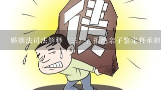 婚姻法司法解释（3）：拒绝亲子鉴定将承担败诉后果