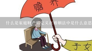 什么是家庭财产的定义在婚姻法中是什么意思